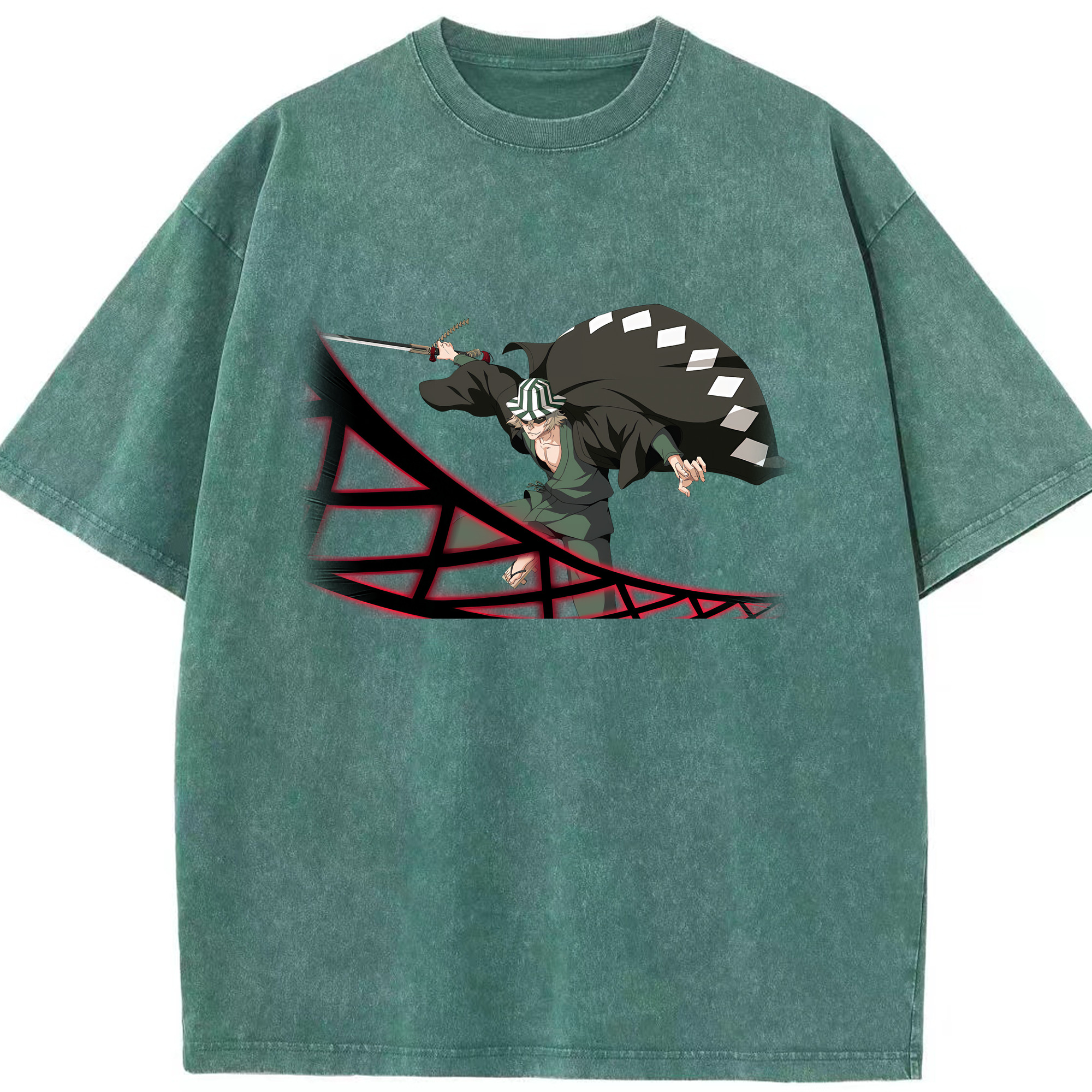 （画像用） "ブリーチ 浦原 喜助（うらはら きすけ） BLEACH Urahara Kisuke " 綿100% ヴィンテージ風 半袖Tシャツ（フロントプリント）